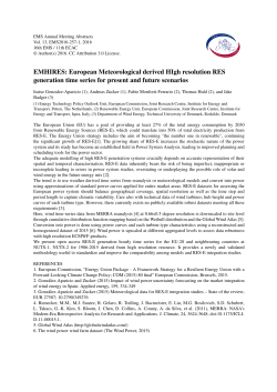 EMHIRES: European Meteorological derived