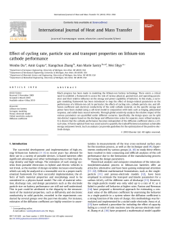 Effect of cycling rate, particle size and transport properties on lithium