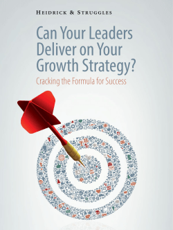 Can Your Leaders Deliver on Your Growth Strategy?