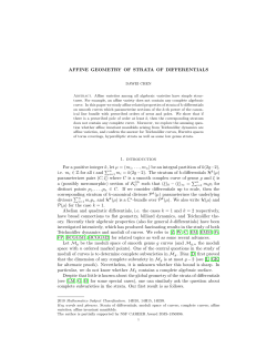 AFFINE GEOMETRY OF STRATA OF