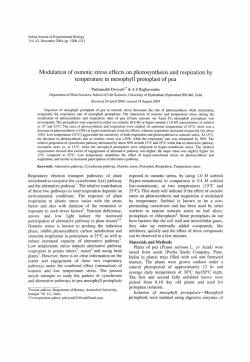 Modulation of osmotic stress effects on photosynthesis and