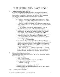 UNIT 9 NOTES- CHEM H