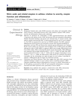 Nitric oxide and related enzymes in asthma: relation to severity