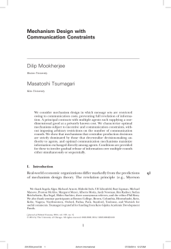 Mechanism Design with Communication Constraints