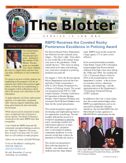 RBPD Receives the Coveted Rocky Pomerance Excellence in