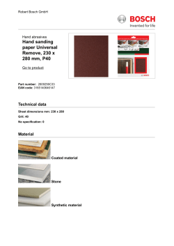 Hand sanding paper Universal Remove, 230 x 280 mm - Bosch-do-it