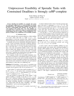 Uniprocessor Feasibility of Sporadic Tasks with Constrained
