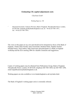 Estimating UK capital adjustment costs