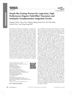 Simple BarCoating Process for LargeArea
