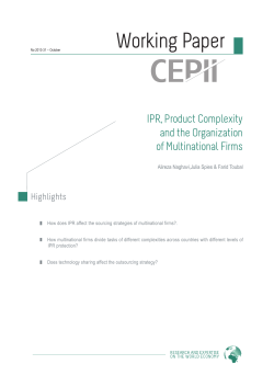 IPR, Product Complexity and the Organization of