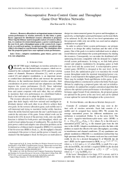 Noncooperative Power-Control Game and Throughput