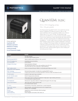 512 x 512 imaging array 16 x 16-&mu;m pixels