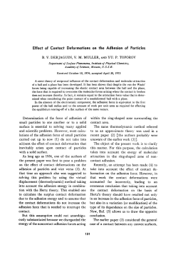 Effect of Contact Deformations on the Adhesion of