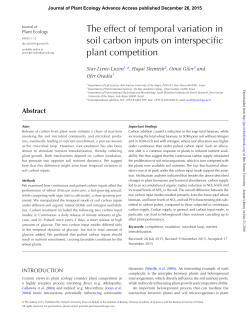 The effect of temporal variation in soil carbon - Tel