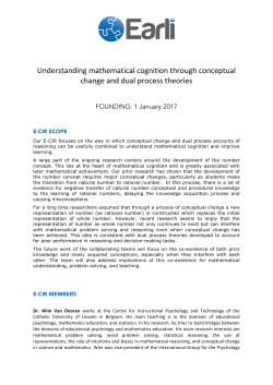 Understanding mathematical cognition through conceptual