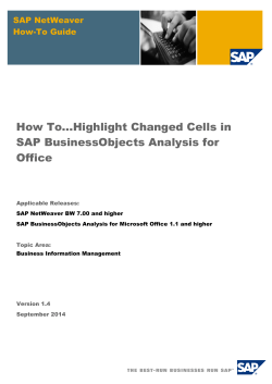 How To...Highlight Changed Cells in SAP