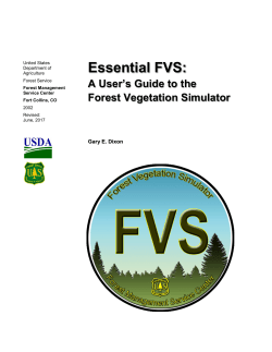 Essential FVS - USDA Forest Service