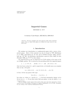Impartial Games - Library
