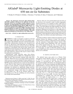 AlGaInP microcavity light-emitting diodes at 650 nm on Ge substrates