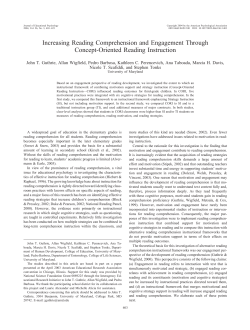 Increasing Reading Comprehension and Engagement Through