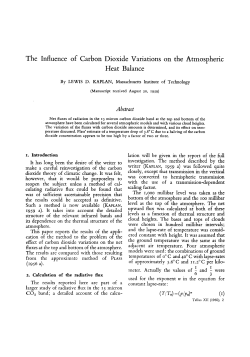 The Influence of Carbon Dioxide Variations on the Atmospheric Heat