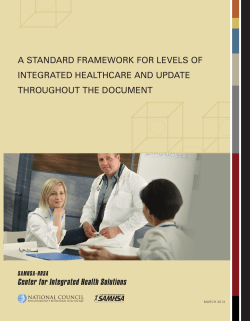 CIHS` Standard Framework for Levels of Integrated Healthcare