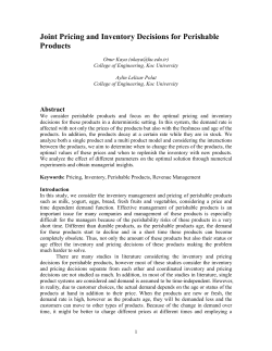 Joint Pricing and Inventory Decisions for Perishable Products