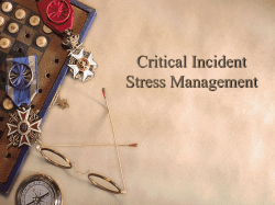Critical Incident Stress Management