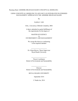 AISHIHIK DRAINAGE BASIN CONCEPTUAL MODELING USING
