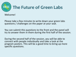 The Future of Green Labs - California Higher Education