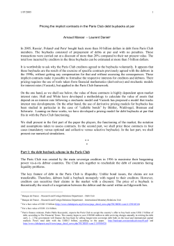 Pricing the implicit contracts in the Paris Club debt buybacks at par
