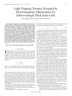 Light Trapping Textures Designed by