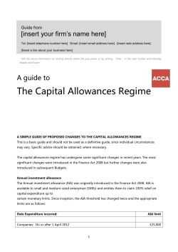 a simple guide of proposed changes to the capital