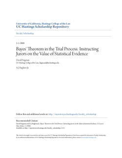 Bayes` Theorem in the Trial Process