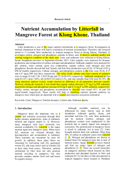 Nutrient Accumulation by Litterfall in Mangrove Forest at Klong