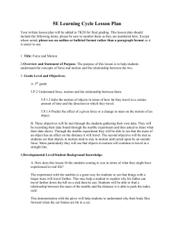 5E Learning Cycle Lesson Plan