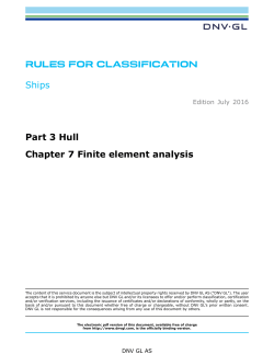 DNVGL-RU-SHIP-Pt3Ch7 Finite element analysis