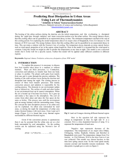 Predicting Heat Dissipation in Urban Areas Using Law of