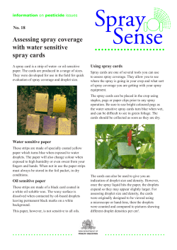 Spray sense 18 - Assessing spray coverage