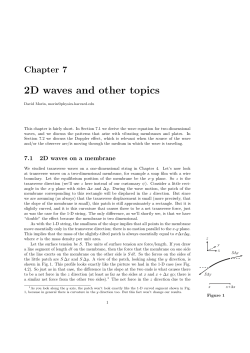 7. 2D waves and other topics