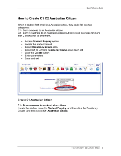 How to Create C1 C2 Australian Citizen
