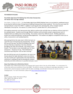 5-8-17 welding state champs - Paso Robles Joint Unified School