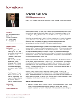 robert carlton - Haynes and Boone, LLP