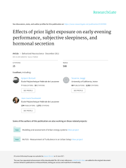 Effects of prior light exposure on early evening