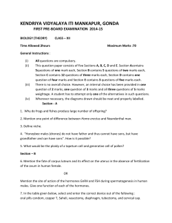 Ist Preboard QP Biology - Kendriya Vidyalaya ITI MANKAPUR