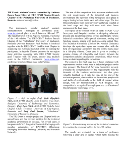 TIE Event - students` contest -submitted by Andreea Bonea, Press