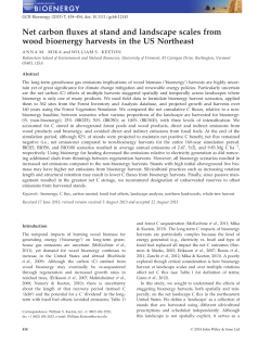 Net carbon fluxes at stand and landscape scales from wood