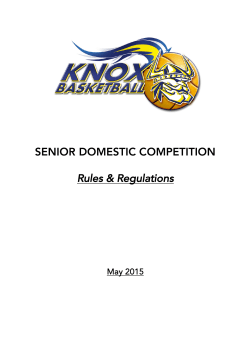 senior domestic competition