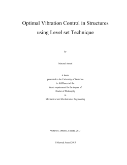 Optimal Vibration Control in Structures using Level set Technique