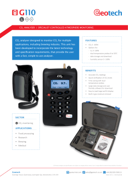 CO2 analyser designed to monitor CO2 for multiple applications